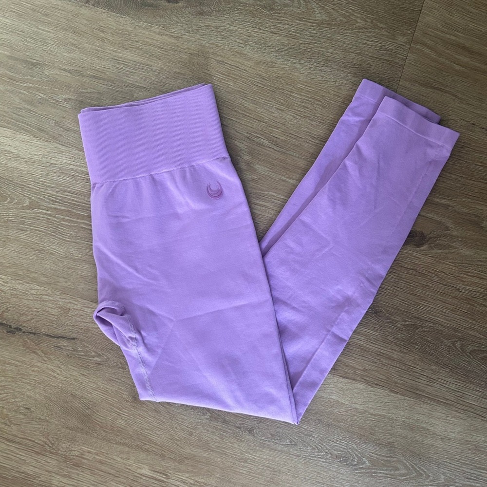 Lazuli Label Seamless High Waisted Leggings Purple Activewear Women Size Small